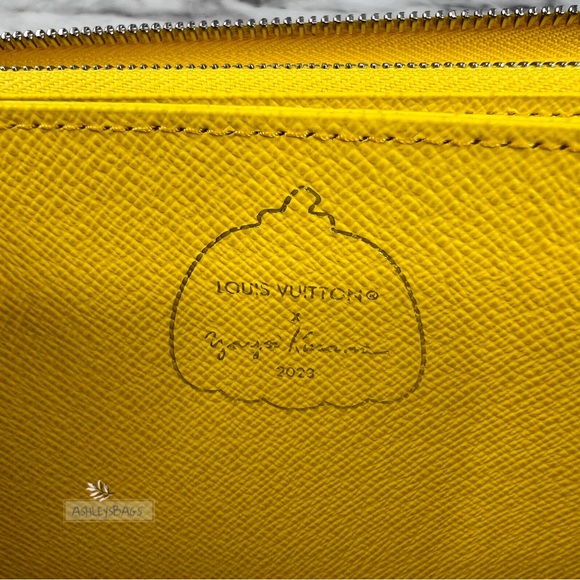 Louis Vuitton x Yayoi Kusama Zippy Wallet Epi Leather In Jaune Noir - Picture 11 of 16
